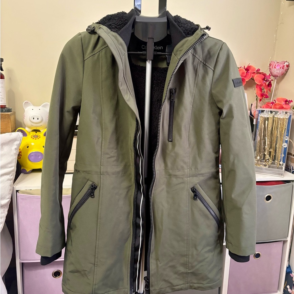 Calvin Klein Raincoat - Faux Fur - Water Resistant